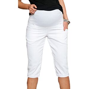 Mija Arts Mija Capri Denim Pantacourt en Jeans de maternité Pantalons Courts 9046 (EU 44, Blanc) - Publicité Mija Arts Mija Capri Denim Pantacourt en Jeans de maternité Pantalons Courts 9046 (EU 44, Blanc) - Publicité