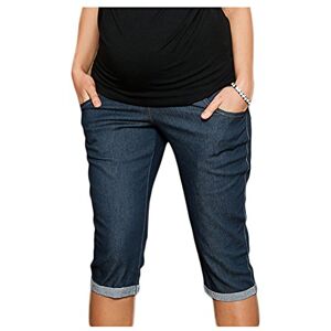 Mija Arts Mija Capri Denim Pantacourt en Jeans de maternité Pantalons Courts 9046 (EU 38, Foncé Bleu) - Publicité Mija Arts Mija Capri Denim Pantacourt en Jeans de maternité Pantalons Courts 9046 (EU 38, Foncé Bleu) - Publicité
