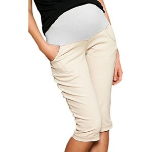 Mija Arts Mija Capri Denim Pantacourt en Jeans de maternité Pantalons Courts 9046 (EU 38, Beige) - Publicité Mija Arts Mija Capri Denim Pantacourt en Jeans de maternité Pantalons Courts 9046 (EU 38, Beige) - Publicité