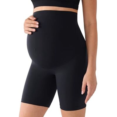 MOMANDA Femme Short de Maternité Taille Haute-15cm Collection Natrelax, Élastique, sur le Ventre, Legging Court, Biker, Yoga, Sport - Publicité MOMANDA Femme Short de Maternité Taille Haute-15cm Collection Natrelax, Élastique, sur le Ventre, Legging Court, Biker, Yoga, Sport - Publicité