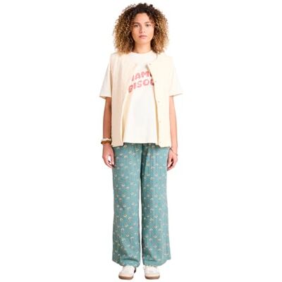 ENVIE DE FRAISE Pantalon Large de Grossesse en Gaze Coton imprimé avec Bandeau - Publicité ENVIE DE FRAISE Pantalon Large de Grossesse en Gaze Coton imprimé avec Bandeau - Publicité