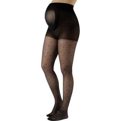 CALZITALY Collant de Maternité Voile à Pois Collants de Grossesse Fantaisie à Pois Mode S, M, L, XL Noir 20 DEN Made in Italy (S, Noir) - Publicité CALZITALY Collant de Maternité Voile à Pois Collants de Grossesse Fantaisie à Pois Mode S, M, L, XL Noir 20 DEN Made in Italy (S, Noir) - Publicité