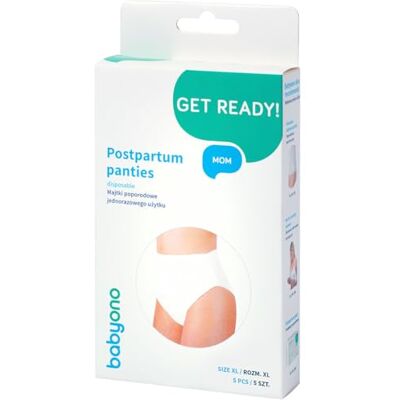 Babyono Lot de 5 culottes de grossesse jetables Taille XL - Publicité Babyono Lot de 5 culottes de grossesse jetables Taille XL - Publicité