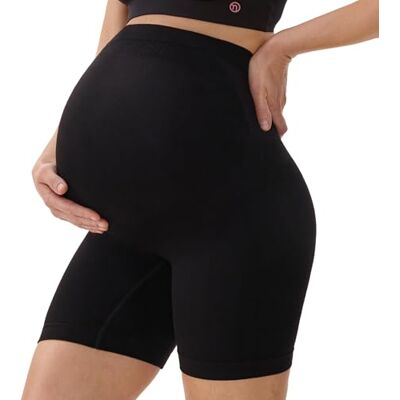 Momcozy Short de maternité longueur genou pour robe anti-frottement avec gousset en coton - Publicité Momcozy Short de maternité longueur genou pour robe anti-frottement avec gousset en coton - Publicité
