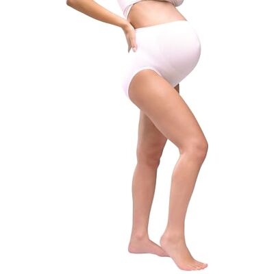 Carriwell Femmes Culottes De Maternité, Culotte De Soutien pour Les Femmes Enceintes, Culottes De Maternité sans Couture Faits en Microfibre Respirant,Blanc,XL - Publicité Carriwell Femmes Culottes De Maternité, Culotte De Soutien pour Les Femmes Enceintes, Culottes De Maternité sans Couture Faits en Microfibre Respirant,Blanc,XL - Publicité