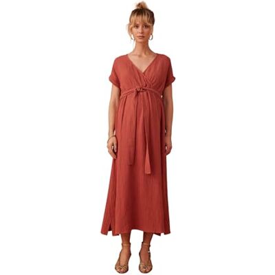 ENVIE DE FRAISE Robe Longue Grossesse en Gaze de Coton - Publicité ENVIE DE FRAISE Robe Longue Grossesse en Gaze de Coton - Publicité