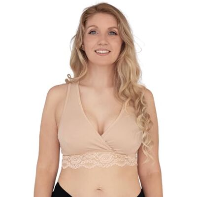 Carriwell Soutien-Gorge de Grossesse, Sommeil et d’Allaitement Bio – Soutien-Gorge en Coton Ultra Confortable avec Dentelle, Respirant, Doux et sans Couture, S’adapte aux Changements de la Poitrine S - Publicité Carriwell Soutien-Gorge de Grossesse, Sommeil et d’Allaitement Bio – Soutien-Gorge en Coton Ultra Confortable avec Dentelle, Respirant, Doux et sans Couture, S’adapte aux Changements de la Poitrine S - Publicité