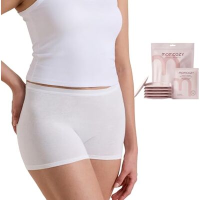 momcozy Lot de 7 sous-vêtements 100% Coton pour Femmes après l'accouchement, sous-vêtements jetables Respirants avec Une Taille mi-Haute et Un Gousset Large - Publicité momcozy Lot de 7 sous-vêtements 100% Coton pour Femmes après l'accouchement, sous-vêtements jetables Respirants avec Une Taille mi-Haute et Un Gousset Large - Publicité