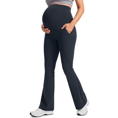CRZ YOGA Maternité Évasé Legging Poches 74/79/84cm Butterluxe, Extrêmement Doux, Compression Douce, Yoga, Taille Super Haute, Coupe en U du ventre, Grossesse Postpartum - Publicité CRZ YOGA Maternité Évasé Legging Poches 74/79/84cm Butterluxe, Extrêmement Doux, Compression Douce, Yoga, Taille Super Haute, Coupe en U du ventre, Grossesse Postpartum - Publicité