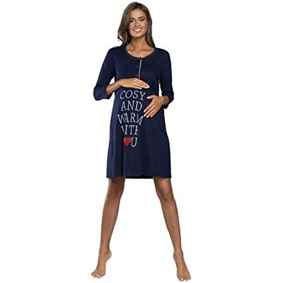 Italian Fashion Chemise de Nuit Allaitement Pyjama Grossesse et Maternité Pyjama Femme Enceinte pour la Maison et l’Hôpital Tenue Maternité Accouchement avec Fermeture S-XXL - Publicité Italian Fashion Chemise de Nuit Allaitement Pyjama Grossesse et Maternité Pyjama Femme Enceinte pour la Maison et l’Hôpital Tenue Maternité Accouchement avec Fermeture S-XXL - Publicité