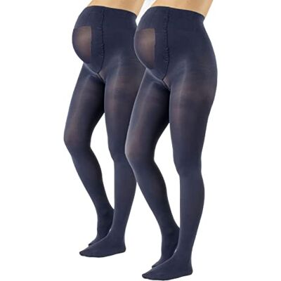 CALZITALY 2 Paires de Collants de Grossesse Opaques Quotidiens S, M, L, XL Noir, Bleu 40 DEN Fabriqué en Italie (S, Blue Navy) - Publicité CALZITALY 2 Paires de Collants de Grossesse Opaques Quotidiens S, M, L, XL Noir, Bleu 40 DEN Fabriqué en Italie (S, Blue Navy) - Publicité