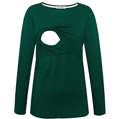 Smallshow Femmes Hauts d'allaitement à Manches Longues vêtements d'allaitement 3 Pack - Publicité Smallshow Femmes Hauts d'allaitement à Manches Longues vêtements d'allaitement 3 Pack - Publicité
