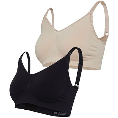 Carriwell 2-Pack Soutien-Gorge Original de Grossesse et d’Allaitement sans Coutures Rembourré sans Armatures – Maintien et Mise en Forme optimaux, Respirant, Doux, avec Rallonge de Soutien-Gorge S/M - Publicité Carriwell 2-Pack Soutien-Gorge Original de Grossesse et d’Allaitement sans Coutures Rembourré sans Armatures – Maintien et Mise en Forme optimaux, Respirant, Doux, avec Rallonge de Soutien-Gorge S/M - Publicité