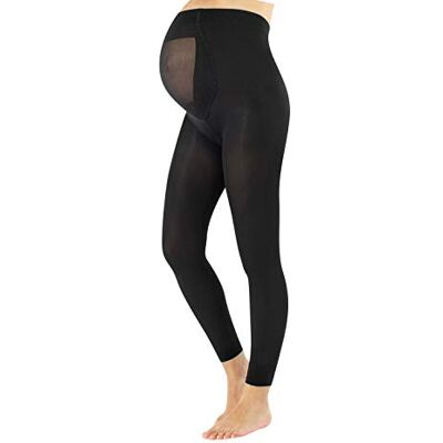 CALZITALY Collants sans Pied de Maternité Leggings Opaque Noir S, M, L, XL 100 DEN Fabriqué en Italie (XL, NOIR) - Publicité CALZITALY Collants sans Pied de Maternité Leggings Opaque Noir S, M, L, XL 100 DEN Fabriqué en Italie (XL, NOIR) - Publicité