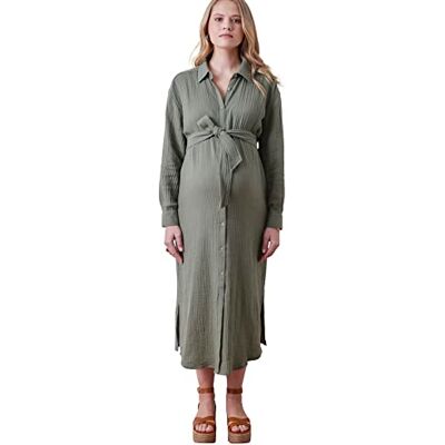 VERTBAUDET Robe-Chemise Longue Gaze de Coton Grossesse et Allaitement - Publicité VERTBAUDET Robe-Chemise Longue Gaze de Coton Grossesse et Allaitement - Publicité