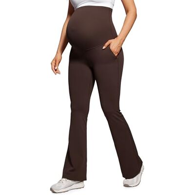 CRZ YOGA Maternité Évasé Legging Poches 79cm Brun au Fudge Chaud 38 - Publicité CRZ YOGA Maternité Évasé Legging Poches 79cm Brun au Fudge Chaud 38 - Publicité