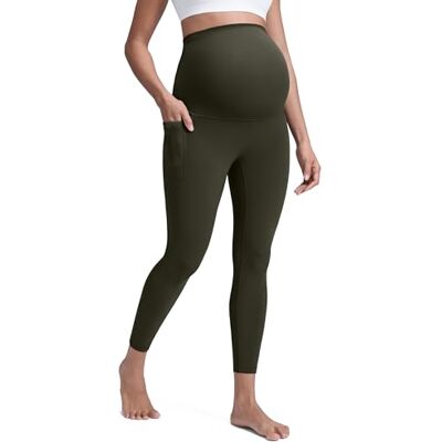 CRZ YOGA Maternité Leggings Poches 63cm Olive Verte 42 - Publicité CRZ YOGA Maternité Leggings Poches 63cm Olive Verte 42 - Publicité