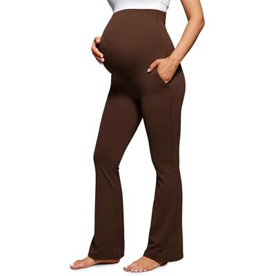 CRZ YOGA Maternité Évasé Legging Poches 79cm Lava Brown 42 - Publicité CRZ YOGA Maternité Évasé Legging Poches 79cm Lava Brown 42 - Publicité