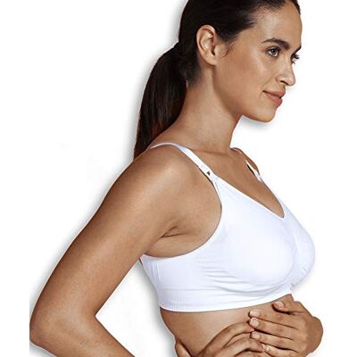 Carriwell – Soutien-gorge d'allaitement sans coutures rembourré (L, blanc) - Publicité Carriwell – Soutien-gorge d'allaitement sans coutures rembourré (L, blanc) - Publicité