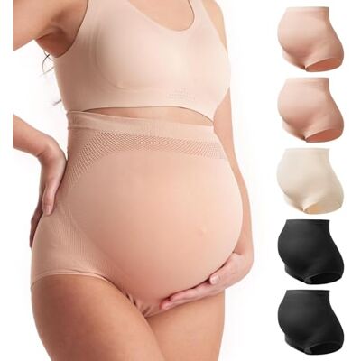 momcozy Culotte Grossesse Femme Taille Haute, Culotte Post Accouchement Douce et sans Couture, Maternité Confort au-Dessus du Ventre - Publicité momcozy Culotte Grossesse Femme Taille Haute, Culotte Post Accouchement Douce et sans Couture, Maternité Confort au-Dessus du Ventre - Publicité