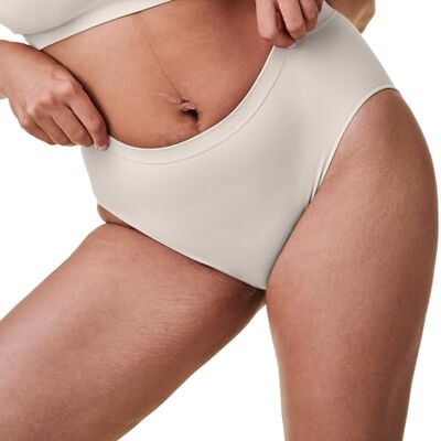 Bravado Designs Culotte durable Taille haute Sans couture Nylon recyclé, coton biologique et mélange de modal XS-XXL, blanc antique, Medium-Large - Publicité Bravado Designs Culotte durable Taille haute Sans couture Nylon recyclé, coton biologique et mélange de modal XS-XXL, blanc antique, Medium-Large - Publicité