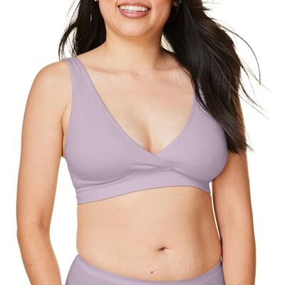 Bravado Designs Soutien-gorge de maternité et d'allaitement durable Restauration Nylon recyclé Sans couture et sans fil Bonnet B-DDD/F, Orchidée grise., M - Publicité Bravado Designs Soutien-gorge de maternité et d'allaitement durable Restauration Nylon recyclé Sans couture et sans fil Bonnet B-DDD/F, Orchidée grise., M - Publicité