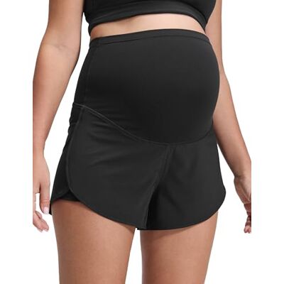 CRZ YOGA Maternité Short 2 en 1 Dauphin 7.6 cm Taille Haute, Doublure avec Poches, à Séchage Rapide, Léger, Maintien Ventral en U, Grossesse Postpartum - Publicité CRZ YOGA Maternité Short 2 en 1 Dauphin 7.6 cm Taille Haute, Doublure avec Poches, à Séchage Rapide, Léger, Maintien Ventral en U, Grossesse Postpartum - Publicité