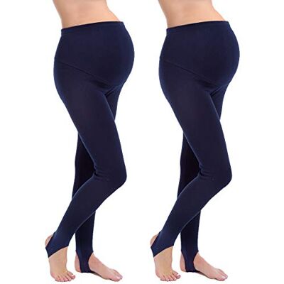FUTURO FASHION PREGLS Lot de 2 leggings de maternité en coton avec intérieur en polaire Bleu 57 - Publicité FUTURO FASHION PREGLS Lot de 2 leggings de maternité en coton avec intérieur en polaire Bleu 57 - Publicité