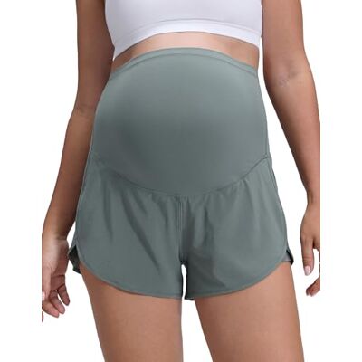 CRZ YOGA Maternité Short 2 en 1 Dauphin 7.6 cm Taille Haute, Doublure avec Poches, à Séchage Rapide, Léger, Maintien Ventral en U, Grossesse Postpartum - Publicité CRZ YOGA Maternité Short 2 en 1 Dauphin 7.6 cm Taille Haute, Doublure avec Poches, à Séchage Rapide, Léger, Maintien Ventral en U, Grossesse Postpartum - Publicité