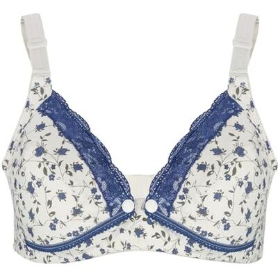 Zerodis Femme Soutien-Gorge d'allaitement Coton Floral Dentelle Fermeture Avant Femmes Enceintes Vêtements - Publicité Zerodis Femme Soutien-Gorge d'allaitement Coton Floral Dentelle Fermeture Avant Femmes Enceintes Vêtements - Publicité
