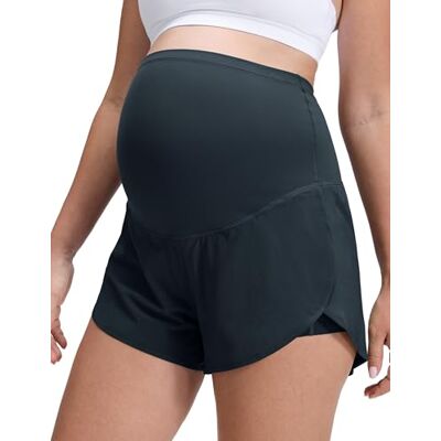 CRZ YOGA Maternité Short 2 en 1 Dauphin 7.6 cm Taille Haute, Doublure avec Poches, à Séchage Rapide, Léger, Maintien Ventral en U, Grossesse Postpartum - Publicité CRZ YOGA Maternité Short 2 en 1 Dauphin 7.6 cm Taille Haute, Doublure avec Poches, à Séchage Rapide, Léger, Maintien Ventral en U, Grossesse Postpartum - Publicité