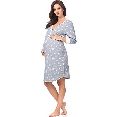 Italian Fashion Chemise de Nuit Allaitement Pyjama Grossesse et Maternité Pyjama Femme Enceinte pour la Maison et l’Hôpital Tenue Maternité Accouchement à Boutons S-XXL - Publicité Italian Fashion Chemise de Nuit Allaitement Pyjama Grossesse et Maternité Pyjama Femme Enceinte pour la Maison et l’Hôpital Tenue Maternité Accouchement à Boutons S-XXL - Publicité