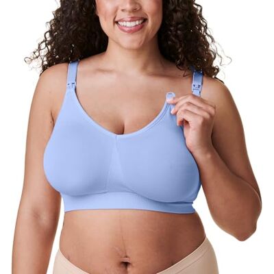 Bravado Designs Soutien-gorge d'allaitement pour allaitement, soutien-gorge de maternité sans couture en soie pour femme, couverture complète, Bleu hortensia Tissu durable, XX-Large - Publicité Bravado Designs Soutien-gorge d'allaitement pour allaitement, soutien-gorge de maternité sans couture en soie pour femme, couverture complète, Bleu hortensia Tissu durable, XX-Large - Publicité