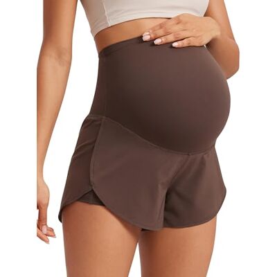CRZ YOGA Maternité Short 2 en 1 Dauphin 7.6 cm Taille Haute, Doublure avec Poches, à Séchage Rapide, Léger, Maintien Ventral en U, Grossesse Postpartum - Publicité CRZ YOGA Maternité Short 2 en 1 Dauphin 7.6 cm Taille Haute, Doublure avec Poches, à Séchage Rapide, Léger, Maintien Ventral en U, Grossesse Postpartum - Publicité