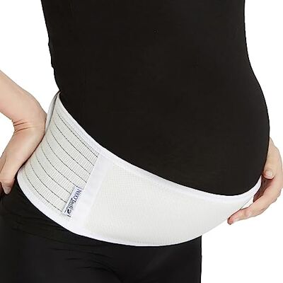 NEOtech Care Ceinture de grossesse pour femme enceinte, bandeau de maintien du ventre, soutien abdominal (Blanche, Taille régulière) - Publicité NEOtech Care Ceinture de grossesse pour femme enceinte, bandeau de maintien du ventre, soutien abdominal (Blanche, Taille régulière) - Publicité