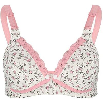Zerodis Femme Soutien-Gorge d'allaitement Coton Floral Dentelle Fermeture Avant Femmes Enceintes Vêtements - Publicité Zerodis Femme Soutien-Gorge d'allaitement Coton Floral Dentelle Fermeture Avant Femmes Enceintes Vêtements - Publicité
