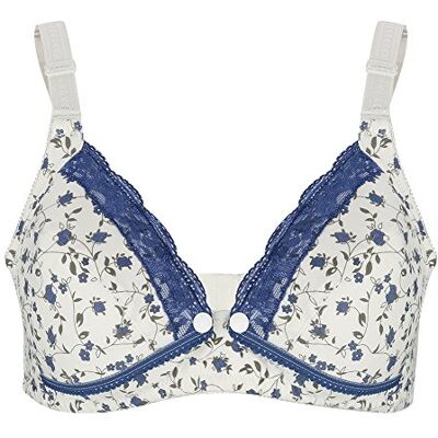 Zerodis Soutien-gorge d'allaitement en coton respirant avec boutons sur le devant pour nourrisson, soutien-gorge d'allaitement pour femme enceinte, sous-vêtements d'allaitement sans couture avec bordure en - Publicité Zerodis Soutien-gorge d'allaitement en coton respirant avec boutons sur le devant pour nourrisson, soutien-gorge d'allaitement pour femme enceinte, sous-vêtements d'allaitement sans couture avec bordure en - Publicité