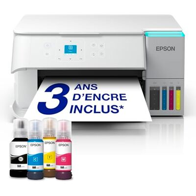 Epson Solution d’impression A4 blanche EcoTank ET-2956 équipée d’une connexion Wi-Fi et de réservoirs d’encre AirPrint avec numérisation, copie et impression recto verso et jusqu’à 3 ans d’encre inclus - Publicité Epson Solution d’impression A4 blanche EcoTank ET-2956 équipée d’une connexion Wi-Fi et de réservoirs d’encre AirPrint avec numérisation, copie et impression recto verso et jusqu’à 3 ans d’encre inclus - Publicité