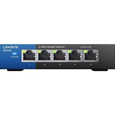 Linksys SE3005 commutateur réseau Non-géré L2 Gigabit Ethernet (10/100/1000) Noir Commutateurs réseaux (Non-géré, L2, Gigabit Ethernet (10/100/1000), Grille de Montage) - Publicité Linksys SE3005 commutateur réseau Non-géré L2 Gigabit Ethernet (10/100/1000) Noir Commutateurs réseaux (Non-géré, L2, Gigabit Ethernet (10/100/1000), Grille de Montage) - Publicité