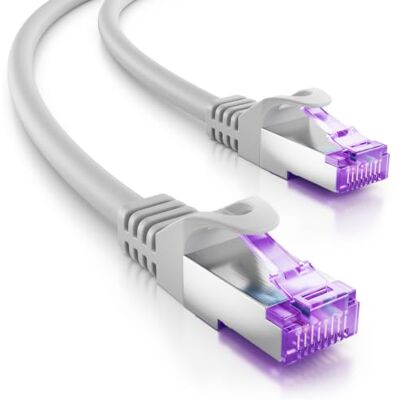 deleyCON 1m CAT7 Câble Réseau 10 Gigabit RJ45 Câble Patch Ethernet (Cuivre, Blindage SFTP PiMF) pour Highspeed LAN DSL Switch Modem Routeur Panneau Patch CAT7 CAT6 CAT5 Gris - Publicité deleyCON 1m CAT7 Câble Réseau 10 Gigabit RJ45 Câble Patch Ethernet (Cuivre, Blindage SFTP PiMF) pour Highspeed LAN DSL Switch Modem Routeur Panneau Patch CAT7 CAT6 CAT5 Gris - Publicité