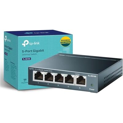 TP-Link Switch Ethernet Gigabit 5 Ports RJ45 Metallique 10/100/1000 Mbps, IGMP Snooping, Switch RJ45 idéal pour étendre Le réseau câblé pour Les Bureaux à Domicile, TL-SG105 Ports 10/100/1000 Mbps, Plug & Play, Compatible avec PC TV Imprimante Caméra Ro - Publicité TP-Link Switch Ethernet Gigabit 5 Ports RJ45 Metallique 10/100/1000 Mbps, IGMP Snooping, Switch RJ45 idéal pour étendre Le réseau câblé pour Les Bureaux à Domicile, TL-SG105 Ports 10/100/1000 Mbps, Plug & Play, Compatible avec PC TV Imprimante Caméra Ro - Publicité