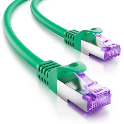 deleyCON 6m CAT7 Câble Réseau 10 Gigabit RJ45 Câble Patch Ethernet (Cuivre, Blindage SFTP PiMF) pour Highspeed LAN DSL Switch Modem Routeur Panneau Patch CAT7 CAT6 CAT5 Vert - Publicité deleyCON 6m CAT7 Câble Réseau 10 Gigabit RJ45 Câble Patch Ethernet (Cuivre, Blindage SFTP PiMF) pour Highspeed LAN DSL Switch Modem Routeur Panneau Patch CAT7 CAT6 CAT5 Vert - Publicité