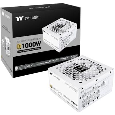 Thermaltake Toughpower GT 850W ATX 3.1 Connecteur PCIe 5.1 12V 2x6 Fonction Smart Zero Ultra-silencieuse Câbles à Profil Bas Certification 80+ Gold Modulaire Neige - Publicité Thermaltake Toughpower GT 850W ATX 3.1 Connecteur PCIe 5.1 12V 2x6 Fonction Smart Zero Ultra-silencieuse Câbles à Profil Bas Certification 80+ Gold Modulaire Neige - Publicité