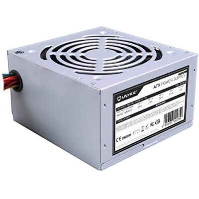 UNYKAch ATX 500W unité d'alimentation d'énergie Argent Unités d'alimentation d'énergie (500 W, 230 V, 50-60 Hz, 28 A, 22 A, 28 A) - Publicité UNYKAch ATX 500W unité d'alimentation d'énergie Argent Unités d'alimentation d'énergie (500 W, 230 V, 50-60 Hz, 28 A, 22 A, 28 A) - Publicité