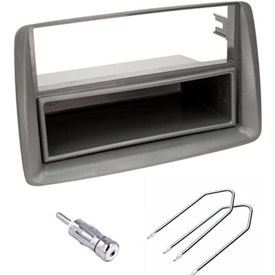 Sound-way Kit Montage Autoradio, Cadre Façade 1 DIN avec Vide Poche, Adaptateur Antenne, Clés Démontage Compatible avec Fiat Panda 2002-2012 Noir - Publicité Sound-way Kit Montage Autoradio, Cadre Façade 1 DIN avec Vide Poche, Adaptateur Antenne, Clés Démontage Compatible avec Fiat Panda 2002-2012 Noir - Publicité