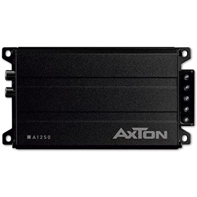 Axton A1250 Amplificateur numérique mono ultra compact pour voitures et camping-cars, mini amplificateur de basses 1 canal avec entrée haut niveau, amplificateur de classe D, 2 ohms stables, 1 x 150 W - Publicité Axton A1250 Amplificateur numérique mono ultra compact pour voitures et camping-cars, mini amplificateur de basses 1 canal avec entrée haut niveau, amplificateur de classe D, 2 ohms stables, 1 x 150 W - Publicité