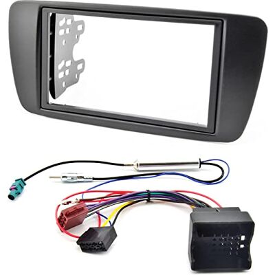 Sound-way Kit Montage Autoradio, Cadre Façade 2 DIN, Adaptateur Antenne, Cable Connecteur ISO Compatible avec Seat Ibiza 2008-2015 - Publicité Sound-way Kit Montage Autoradio, Cadre Façade 2 DIN, Adaptateur Antenne, Cable Connecteur ISO Compatible avec Seat Ibiza 2008-2015 - Publicité