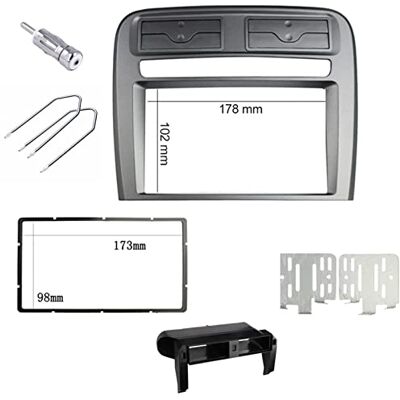Sound-way Kit de montage autoradio 2-DIN, pour Fiat Grande Punto, façade avec bouches d'aération Gris - Publicité Sound-way Kit de montage autoradio 2-DIN, pour Fiat Grande Punto, façade avec bouches d'aération Gris - Publicité