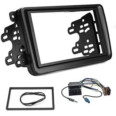 Sound-way Kit Montage Autoradio, Cadre Façade 2 DIN avec Supports de Montage, Cable Adaptateur Connecteur ISO, Adaptateur Antenne Compatible avec VW Volkswagen, Seat, Skoda - Publicité Sound-way Kit Montage Autoradio, Cadre Façade 2 DIN avec Supports de Montage, Cable Adaptateur Connecteur ISO, Adaptateur Antenne Compatible avec VW Volkswagen, Seat, Skoda - Publicité