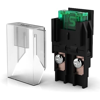 AUPROTEC Porte-fusibles pour fusibles maxi jusqu'à 100 A avec couvercle de protection et fusible maxi 30 A vert - Publicité AUPROTEC Porte-fusibles pour fusibles maxi jusqu'à 100 A avec couvercle de protection et fusible maxi 30 A vert - Publicité